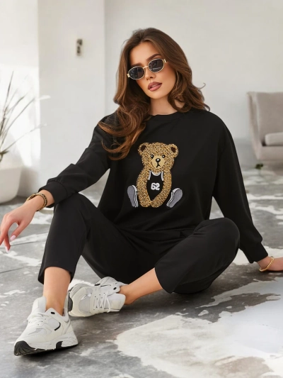 Ensemble en viscose Royalfashion pour femmes avec un ours