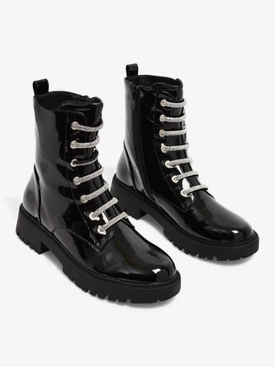 Bottines vernies à lacets pour femmes Velmini