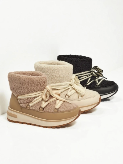 Bottes pour femmes style bottes de neige avec fourrure Verruna