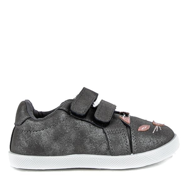 Sneakers enfant gris Baggi - Chaussures
