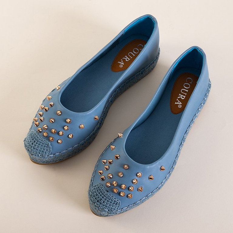 OUTLET Espadrilles pour femmes bleues à jets Edmaria - Chaussures