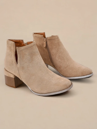 Bottes pour femmes marron clair avec découpes Geransa - Footwear