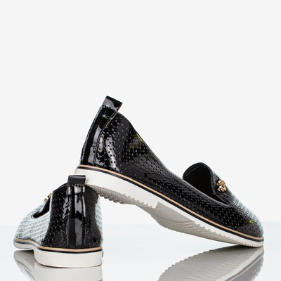 Mocassins vernis noir pour femme Mckenzie - Chaussures 1