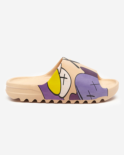 Chaussons pour femmes en caoutchouc beige avec imprimé Pfizz - Footwear