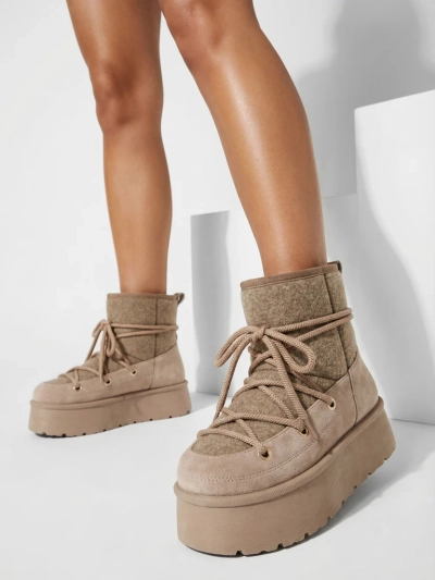 Royalfashion Bottes de neige Filori à lacets pour femmes