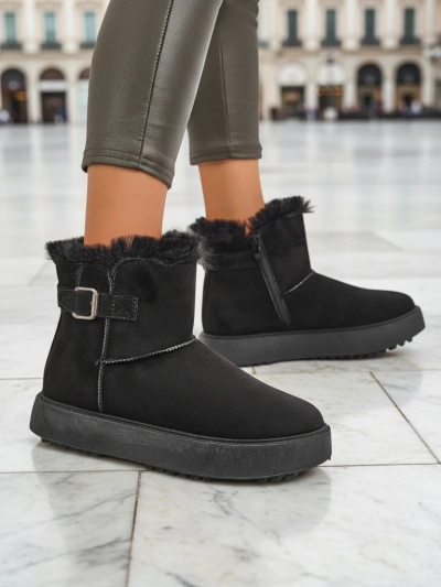 Royalfashion Bottes courtes style bottes de neige pour femmes Winter Crest