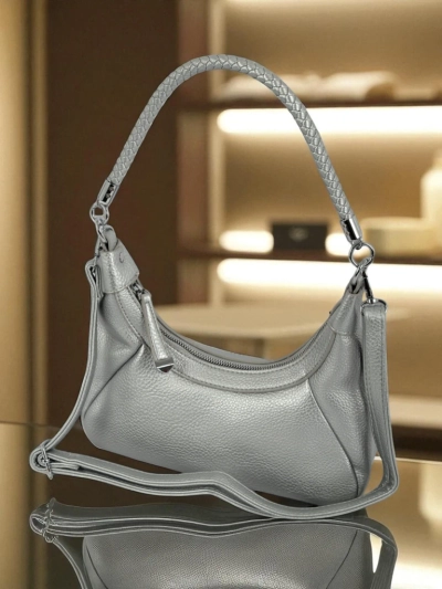 Royalfashion Petit sac à main pour femme en cuir écologique avec sangle décorative Lacquea