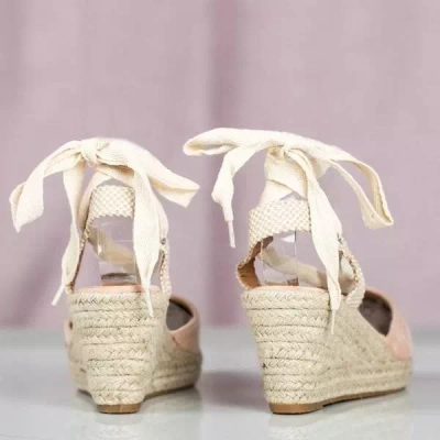 OUTLET Espadrilles roses compensées Margaretta - Chaussures