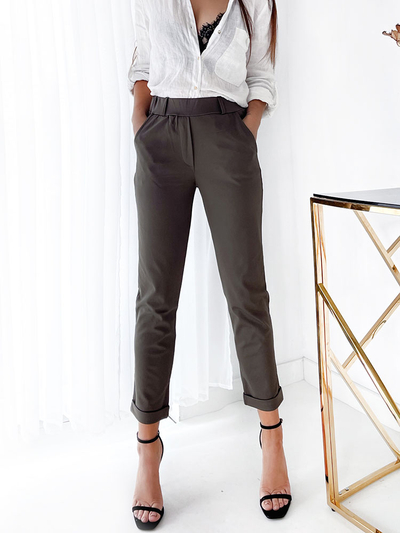 Royalfashion Pantalon teggings femme kaki