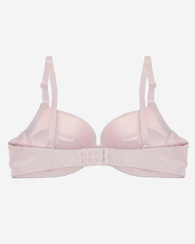 Soutien-gorge push up lisse pour femmes en rose - Sous-vêtements