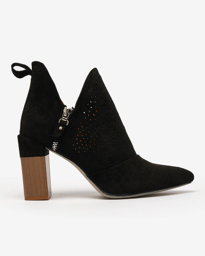 Royalfashion Bottes à talons hauts pour femmes, noires Swerros