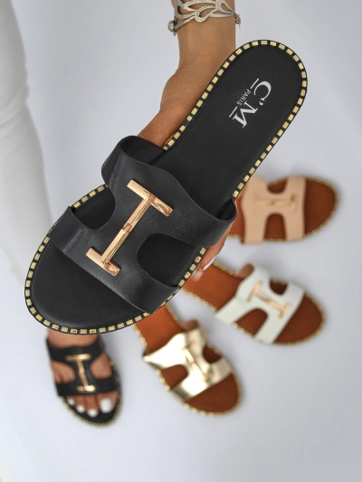 Royalfashion Sandales plates pour femmes Maya Louise