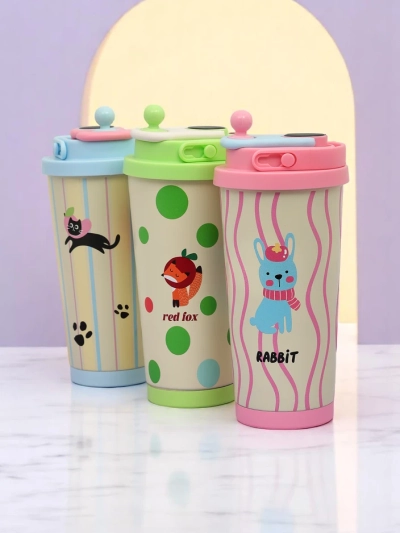 Mug thermique Royalfashion avec bec et capteur de température Animaux mignons