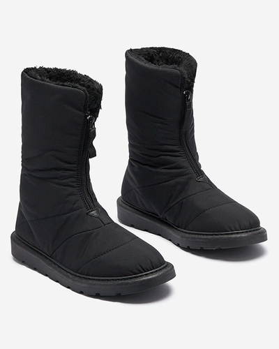 Bottes noires pour femmes a'la bottes de neige Tirigga- Footwear