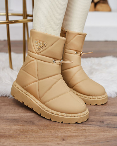 Royalfashion Camel bottes pour femmes a'la bottes de neige Oterika