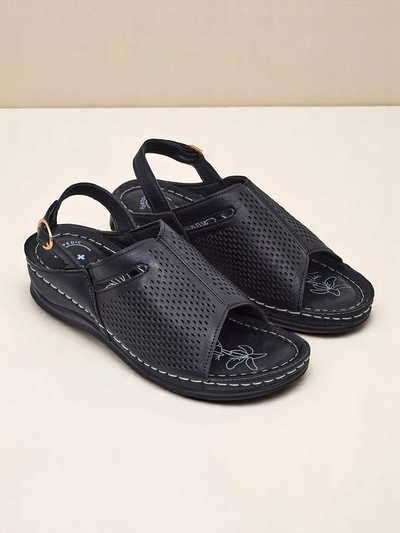 Royalfashion Sandales compensées pour femmes Mira