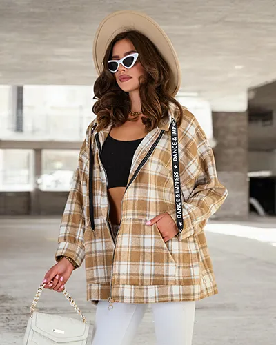 Royalfashion Manteau de type chemise pour femme
