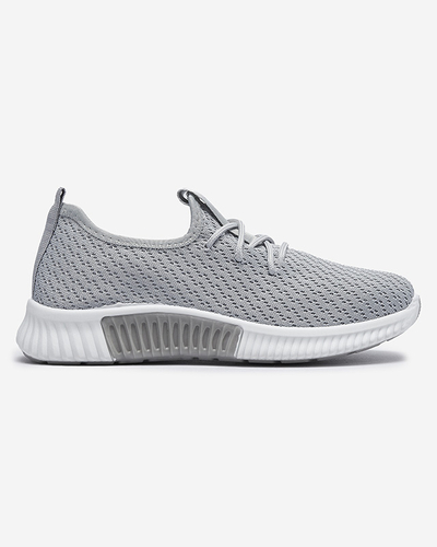 Gris chaussures de sport en tissu pour femmes Vobbu- Footwear