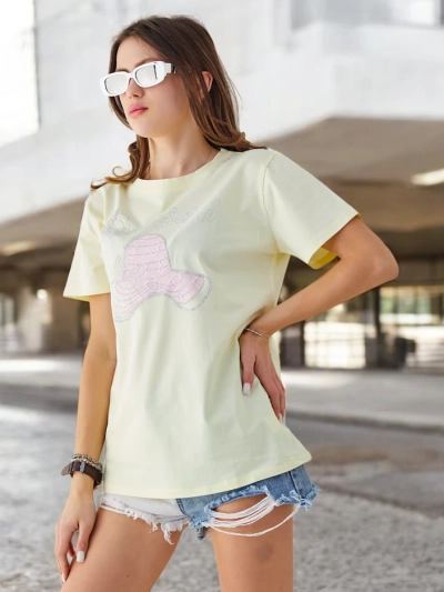 Blouse en coton pour femmes Royalfashion avec imprimé
