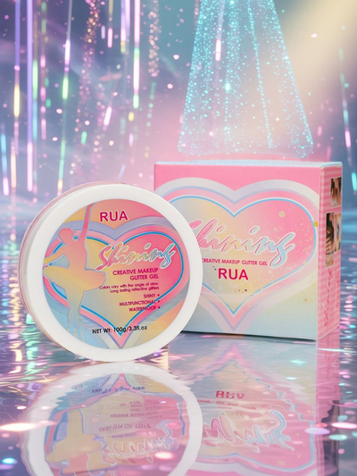 Gel pailleté pour la décoration du visage couleur rose