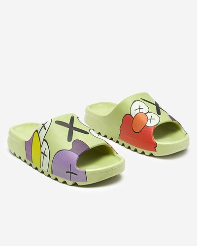 Pantoufles pour femmes vertes par Elmino - Chaussures