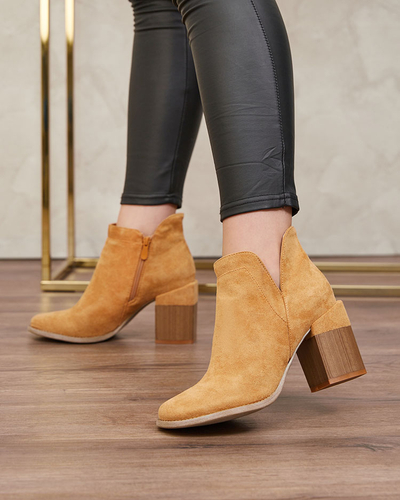 Royalfashion Camel Bottes à talon aiguille Ricteas pour femme