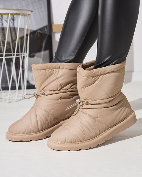 Bottes isolées marron clair pour femmes a'la bottes de neige Kaliolen - Chaussures