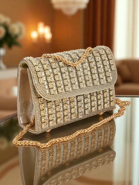 Royalfashion Pochette pour femme avec zircons Elira Dusk