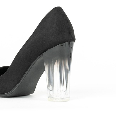 Escarpins noirs sur un poteau Lorna transparent - Chaussures 1