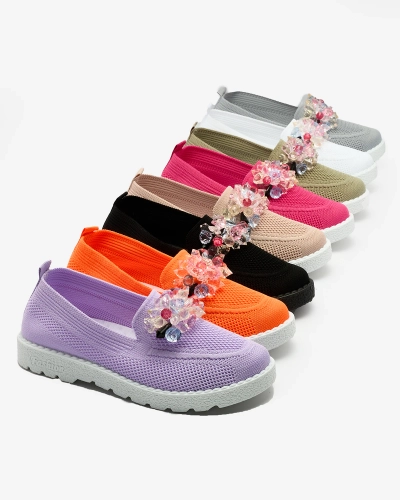 Royalfashion Demi-pointes à enfiler noires pour femmes Enweta
