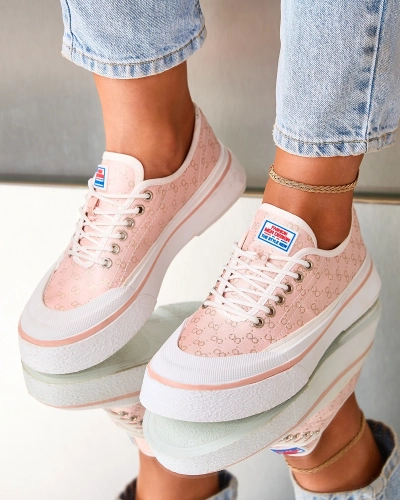 OUTLET Royalfashion Baskets compensées Ferriva rose pour femme