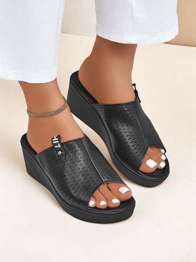 Royalfashion Sandales compensées pour femmes Luna Wedge