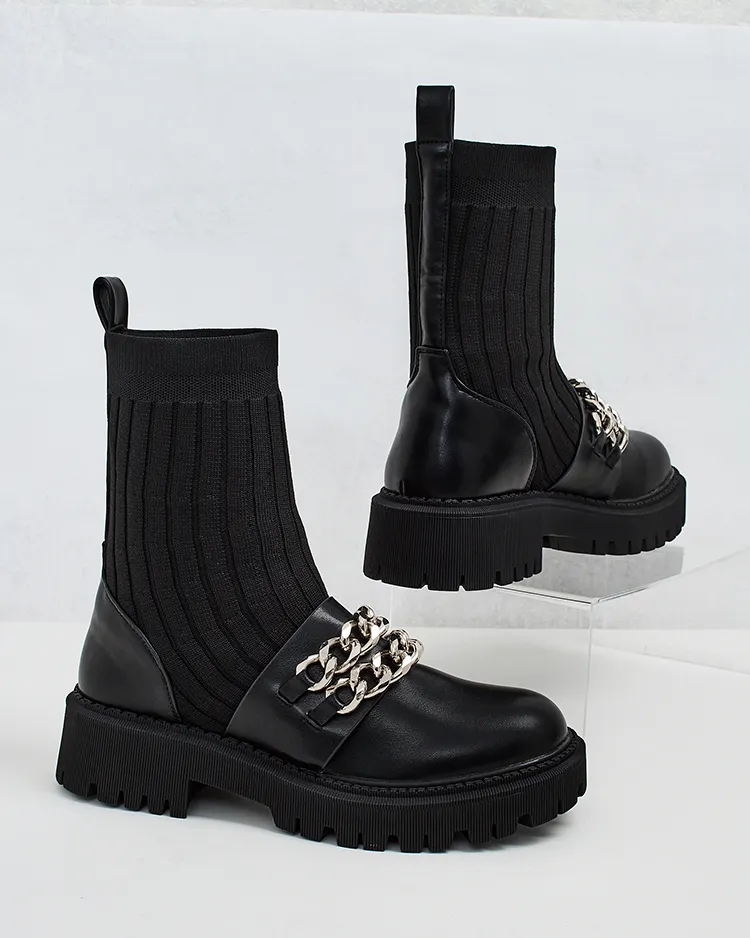 Royalfashion Bottes élégantes pour femmes avec ornement Olluf