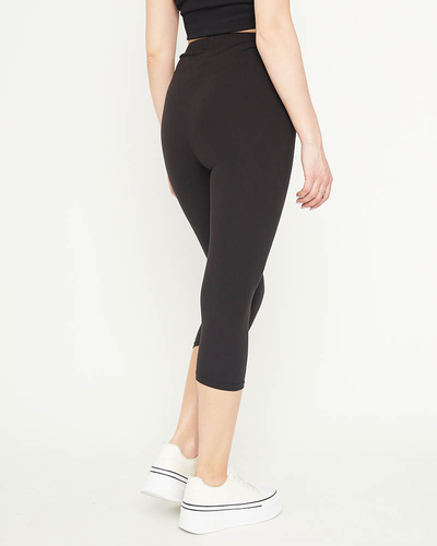 Legging 3/4 noir pour femme - Vêtements