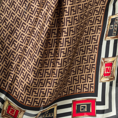 Écharpe imprimée marron pour femme - Accessoires