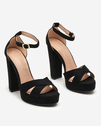 Sandales noires pour femmes sur tige haute Ivesjo - Footwear