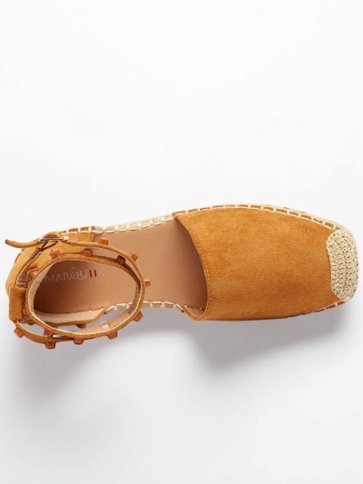 Espadrilles femme marron clair à jets Lonesi - Chaussures