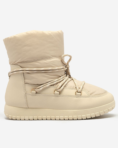 Royalfashion Bottes de neige à enfiler pour femme en couleur beige Iredas