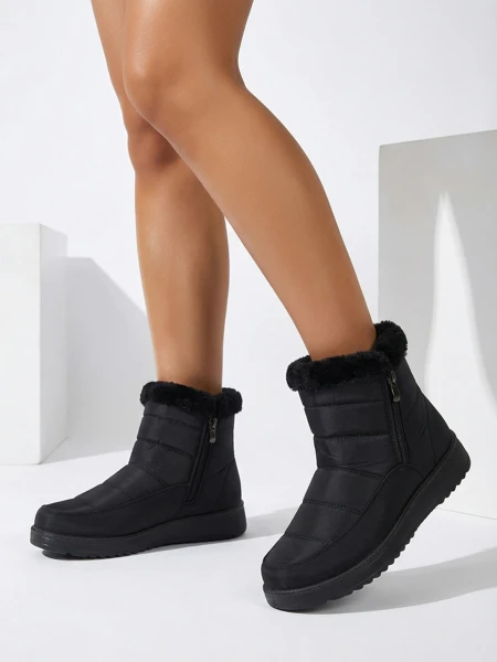 Bottines pour Femmes Venus Noires en Tissu Confortables pour l'Hiver