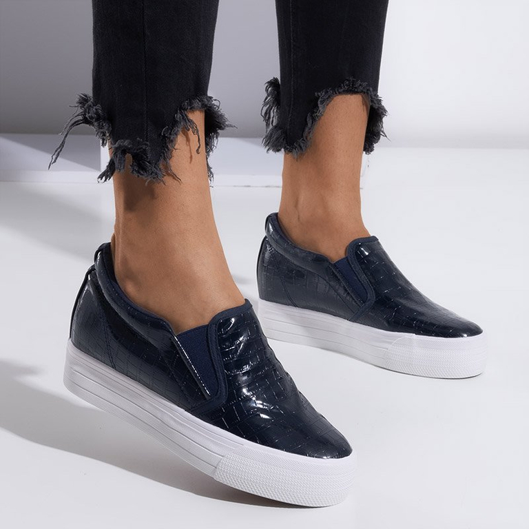OUTLET Chaussures de sport pour femmes bleu marine avec un coin intérieur Moriko - Footwear
