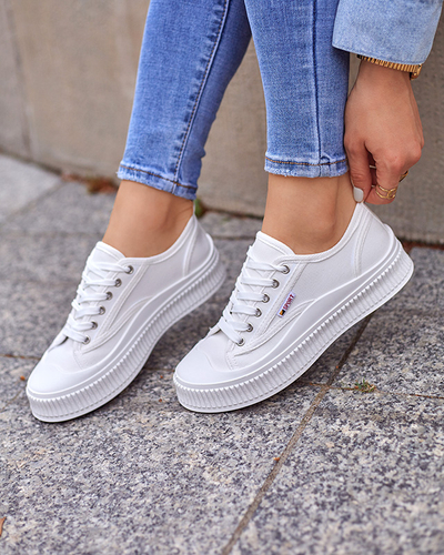 OUTLET Baskets blanches pour femmes Scola-Shoes