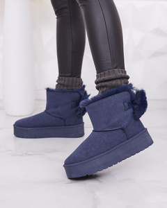 Royalfashion Bottes femmes a'la snow boots en noir Goroggo