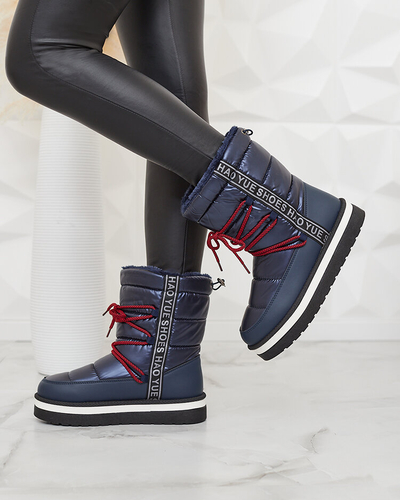 Royalfashion Bottes de neige pour femmes bleu marine Gepanden