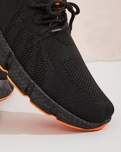 Chaussures de sport femme Bommgi noir et orange - Chaussures