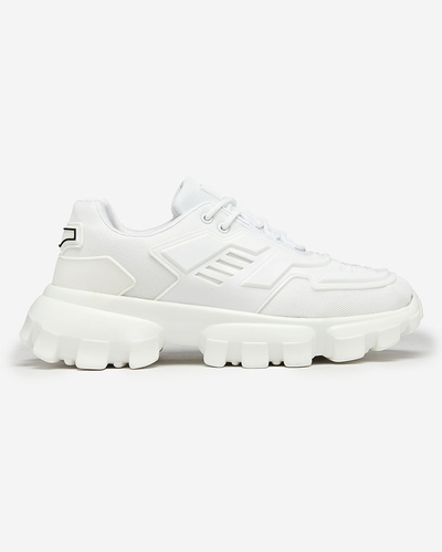 Royalfashion Baskets de sport en tissu blanc pour homme Lamkim