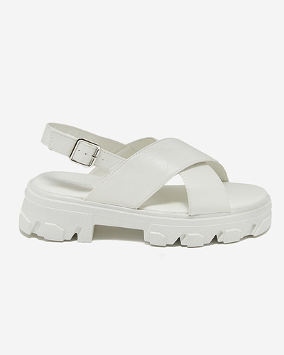 OUTLET Sandales blanches pour femme sur semelle épaisse de Denidas - Footwear