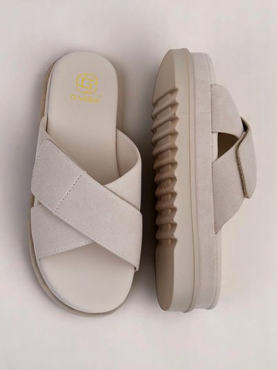Royalfashion Sandales plates pour femmes Evre