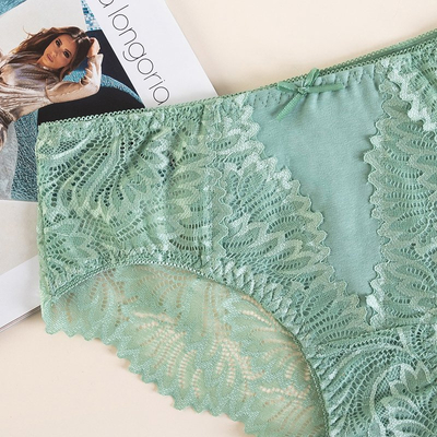 Culotte femme en dentelle verte - Sous-vêtements