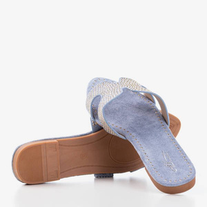 Chaussons bleus pour femmes avec jets Palisa - Chaussures 1