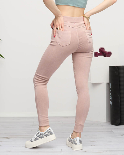 Tregging femme rose clair - Vêtements